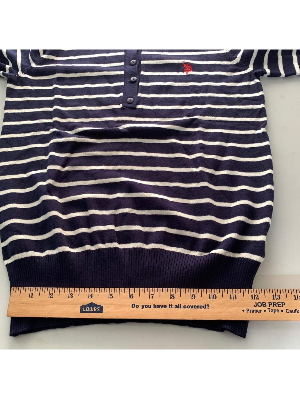 U.S. Polo Assn navy striped collared sweater dress - Picture 7 of 7